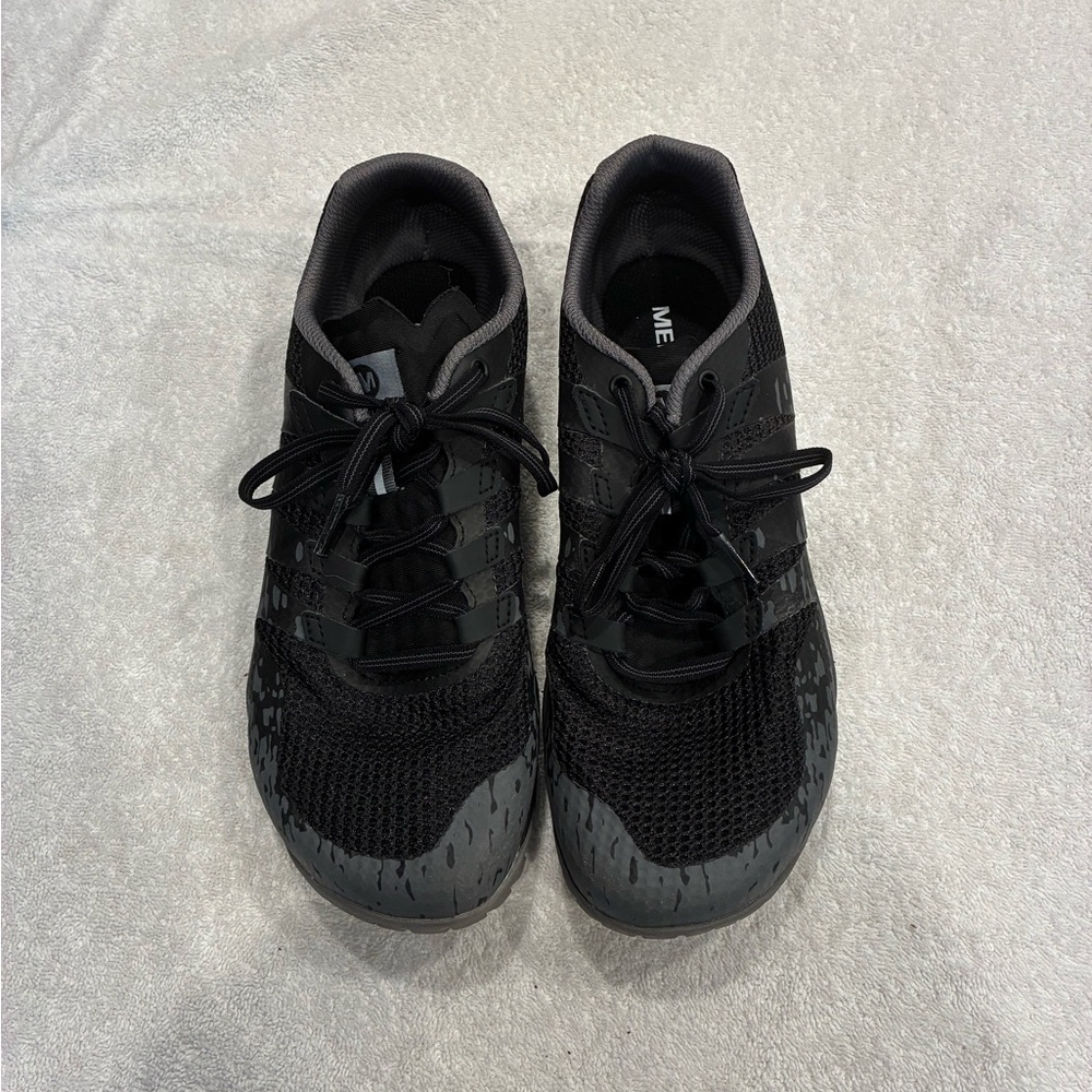 Merrell Black Athletic Shoes with Mesh Upper and Streamlined Design